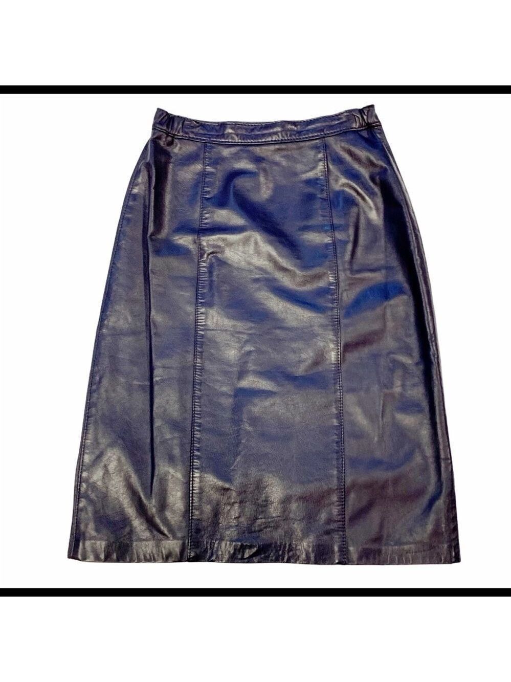 Impromptu vintage purple leather skirt size 2